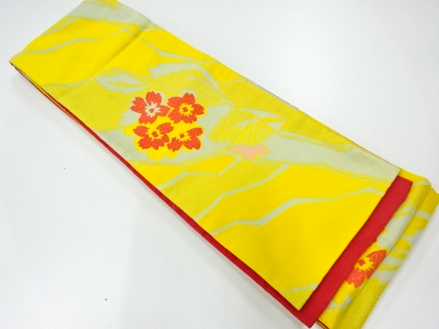 JAPANESE HANHABA OBI / WOVEN SAKURA